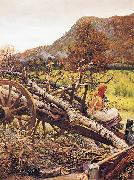 Sir John Everett Millais Winter Fuel France oil painting artist